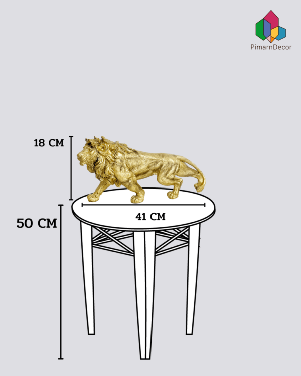 ของตกแต่ง สิงโตสีทอง ตั้งโต๊ะ 18cm