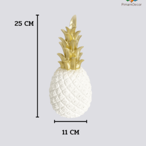 ของประดับ ของตกแต่งบ้าน รูปปั้นสับปะรด สีขาว สูง25CM