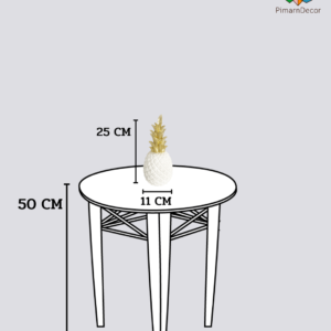 ของประดับ ของตกแต่งบ้าน รูปปั้นสับปะรด สีขาว สูง25CM