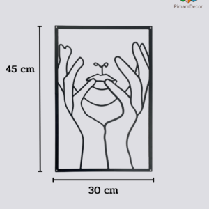 ของแต่งผนัง เหล็กสีดำ ลายการไตร่ตรอง 45CM