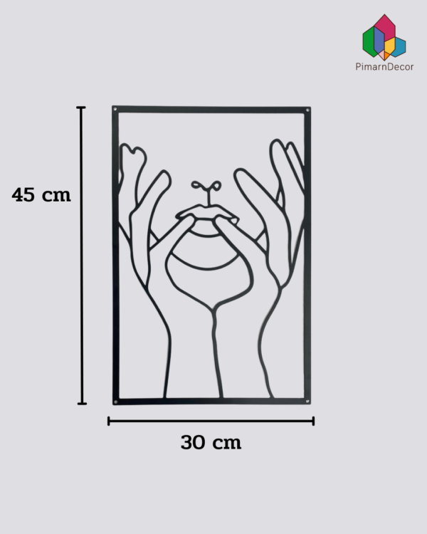 ของแต่งผนัง เหล็กสีดำ ลายการไตร่ตรอง 45CM