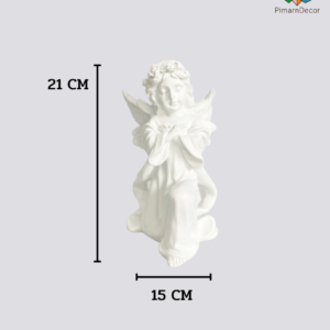 รูปปั้น รูปปั้นแบบโรมัน นางฟ้ากุมมือ 21cm สีขาว