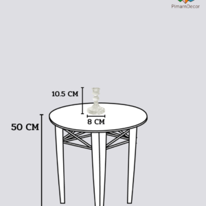 เชิงเทียน แบบแถบแนวตั้งกลมเล็ก สีใส สูง10.5CM