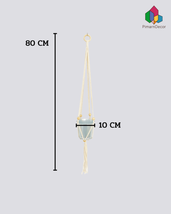 เชือกแขวนกระถาง ที่แขวนกระถาง และกระถางอลูมิเนียม ยาว 80 CM