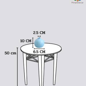 แจกันจิ๋ว ทรงกลม สีฟ้า สูง10CM