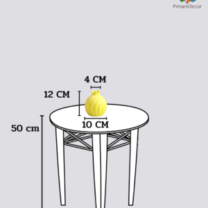 แจกันจิ๋ว ทรงทับทิม สีเหลือง สูง12CM