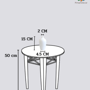 แจกันจิ๋ว ทรงไหปากแคบ สีขาว สูง15CM